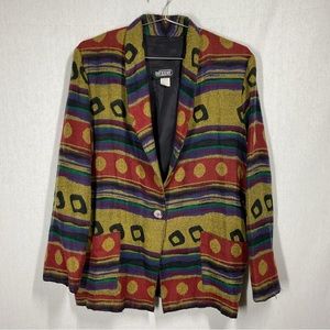 Wrapper USA Southwest Aztec Boho Vintage Retro Jacket in Size Large